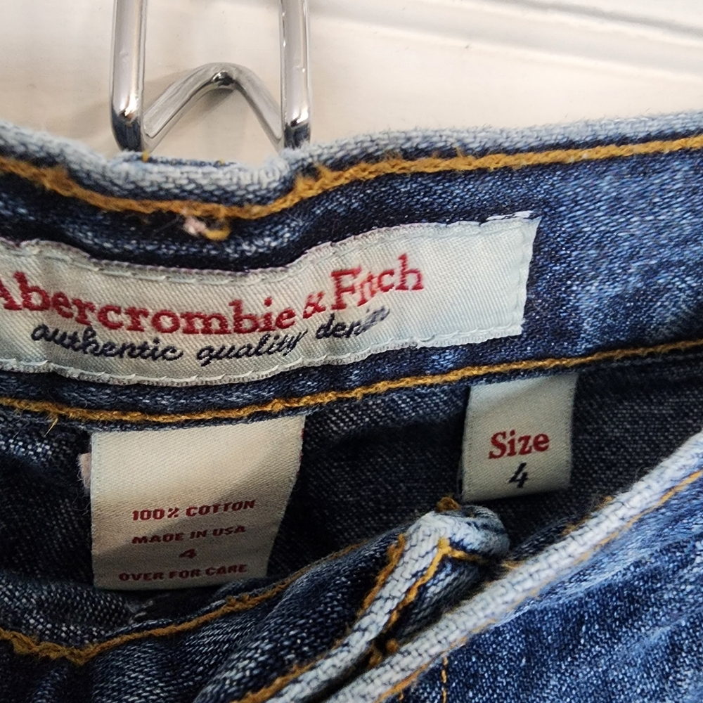 Abercrombie & Fitch Made in USA Studded Denim Mini Skirt Size 4 - Picture 5 of 8